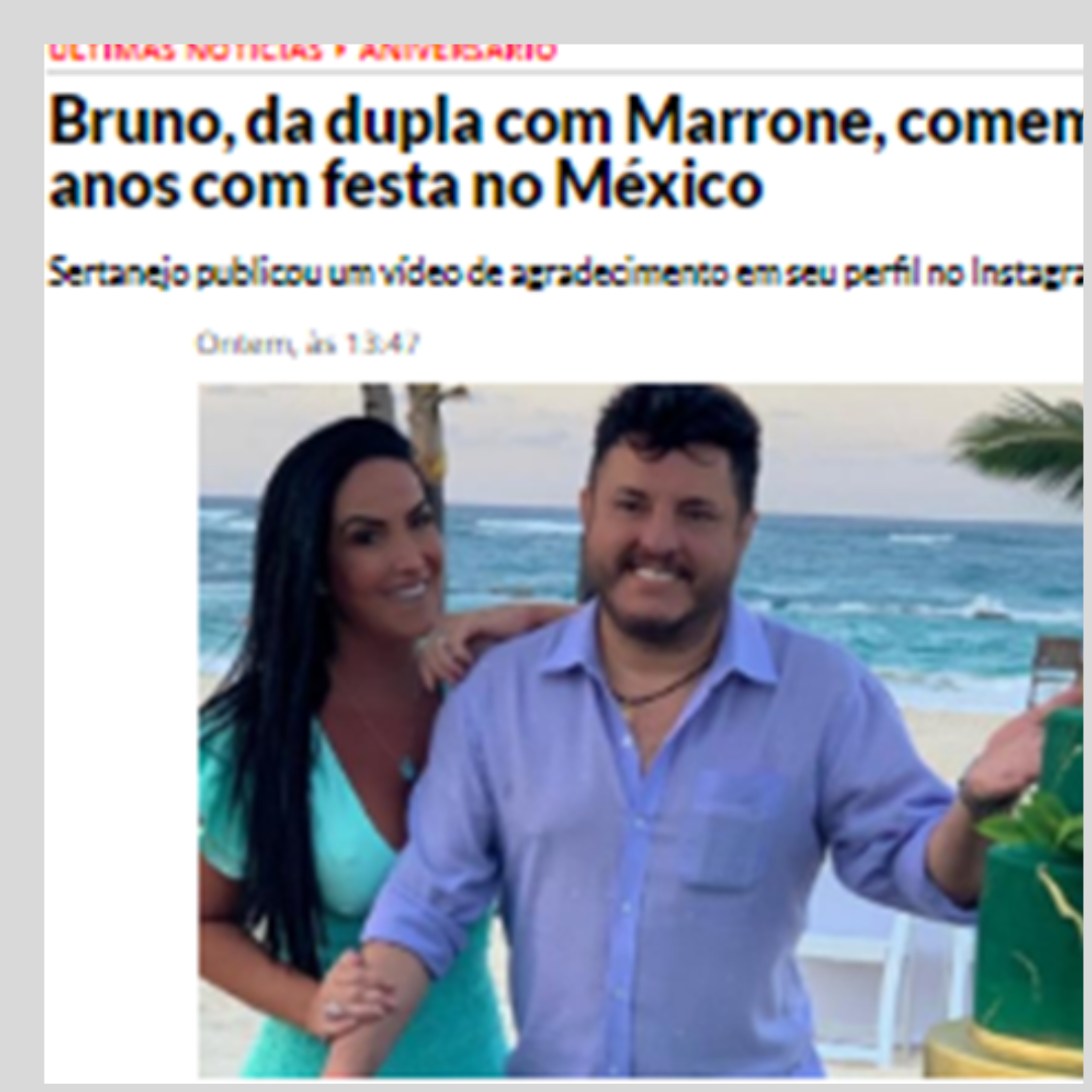 2019 - Bruno e a esposa em Cancún